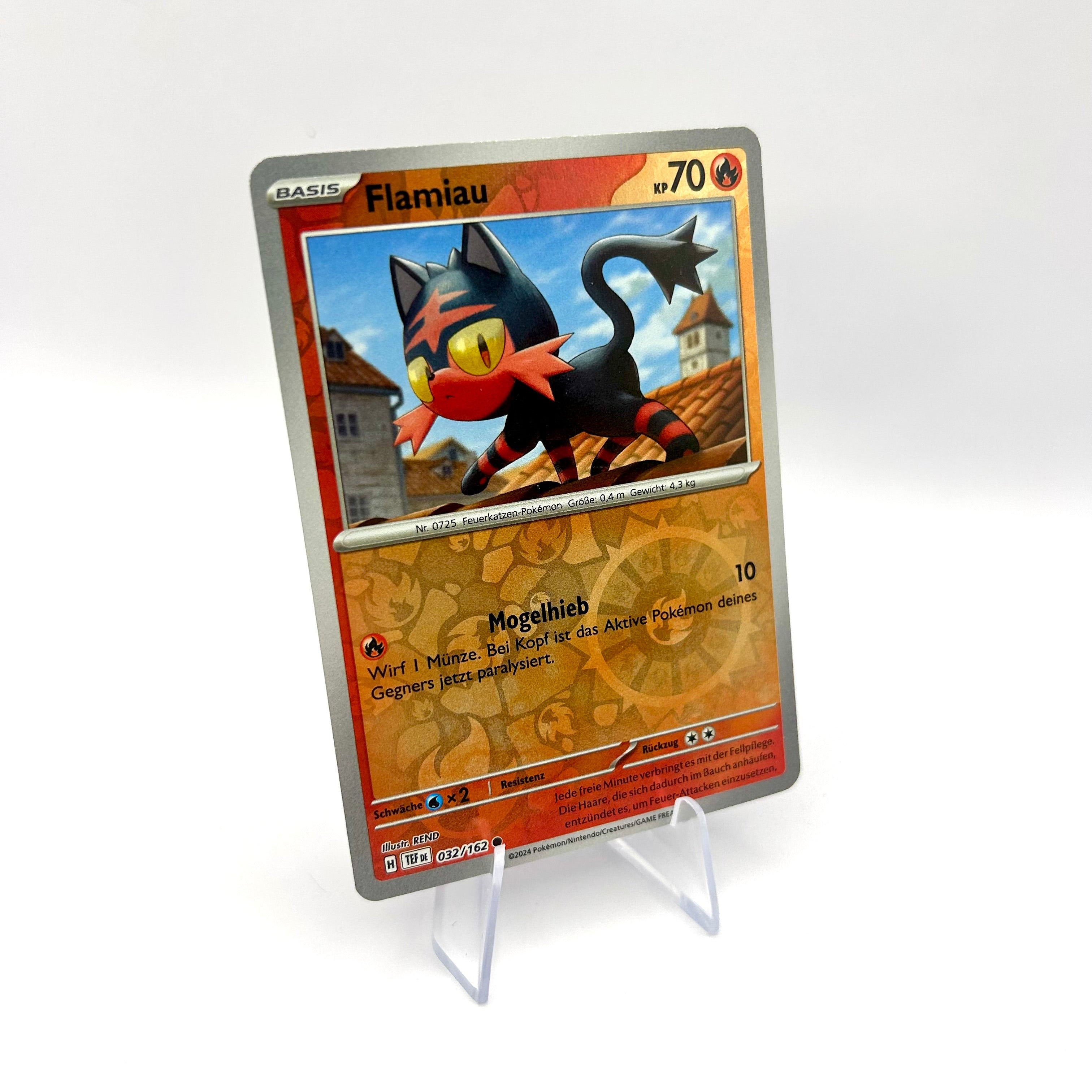 Pokémon Flamiau / Reverse Holo / Gewalten der Zeit / 032/162 / Deutsch