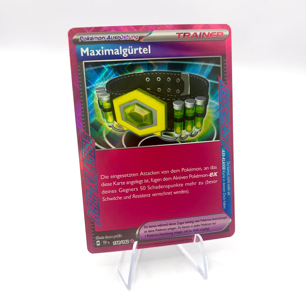 Trainer Maximalgürtel / Holo / Gewalten der Zeit / 154/162 / Deutsch