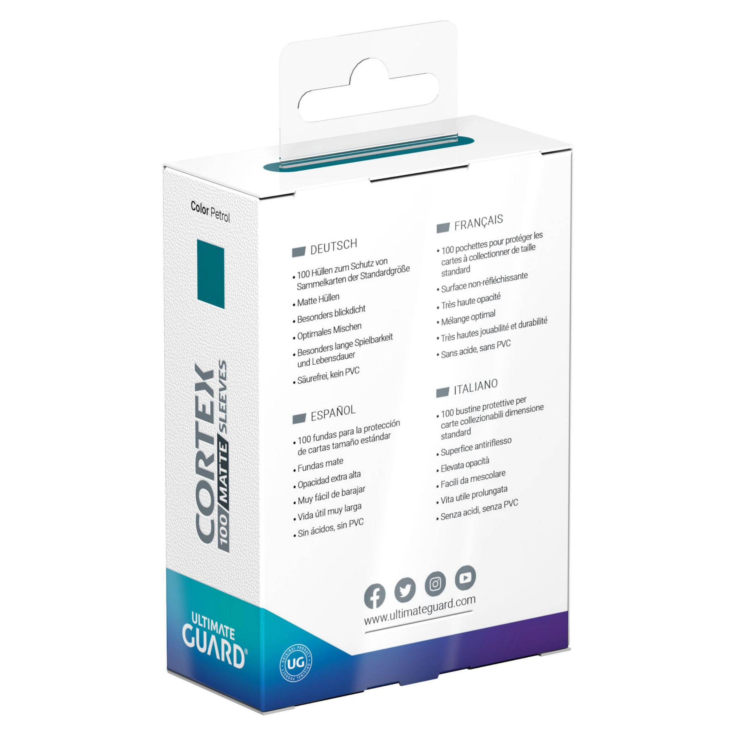 Ultimate Guard / Cortex Sleeves / Standardgröße / Matt-Petrolblau / 100 Stück