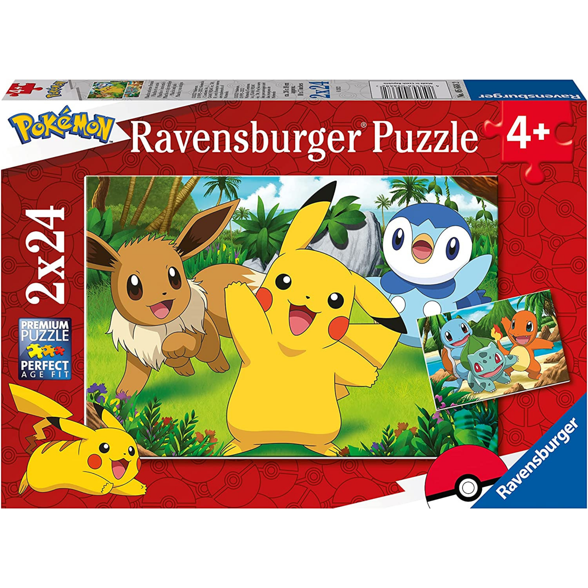 Ravensburger / Pokémon / Pikachu und seine Freunde / Puzzle 2x24 Teile