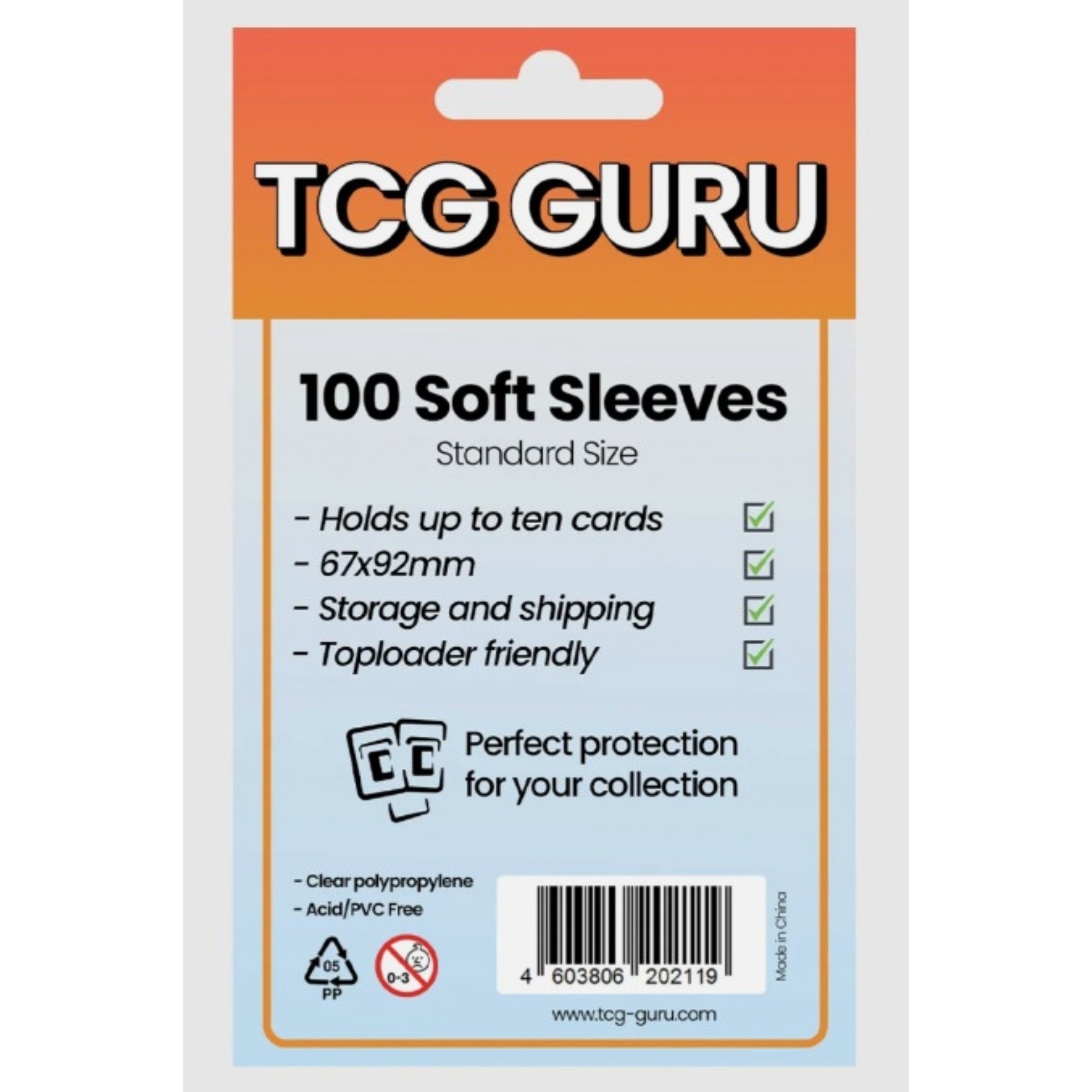 TCG Guru / Soft Sleeves / Standardgröße / 100 Stück