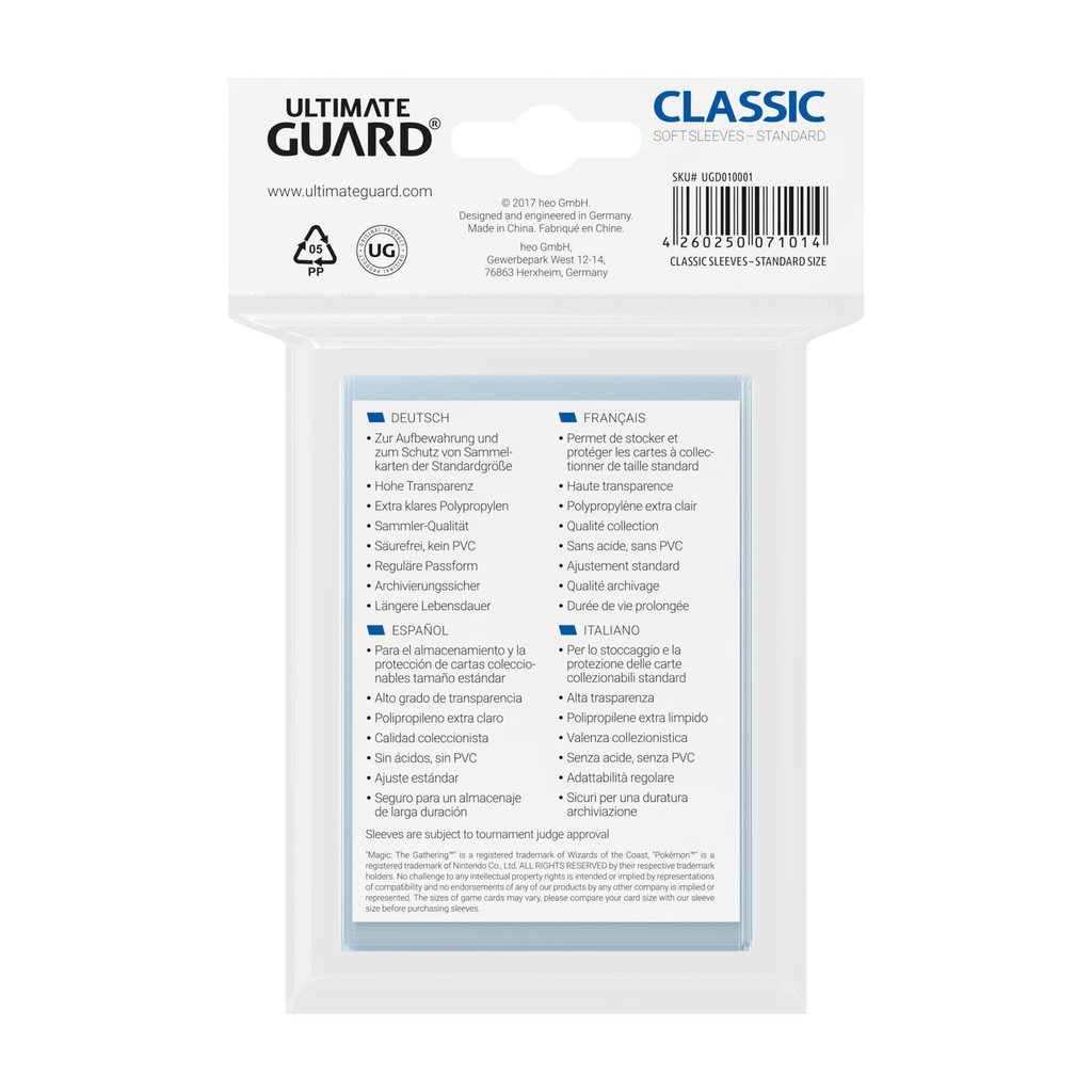 Ultimate Guard / Classic Sleeves / Standardgröße / 100 Stück