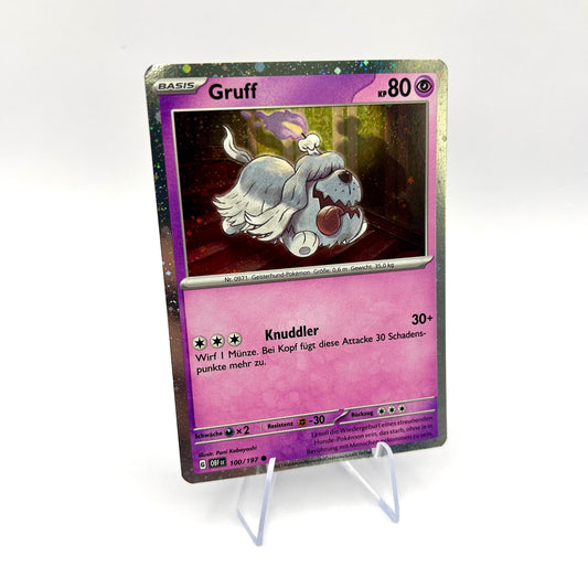 Pokémon Gruff / Kosmos Holo / Obsidian Flammen / 100/197 / Deutsch