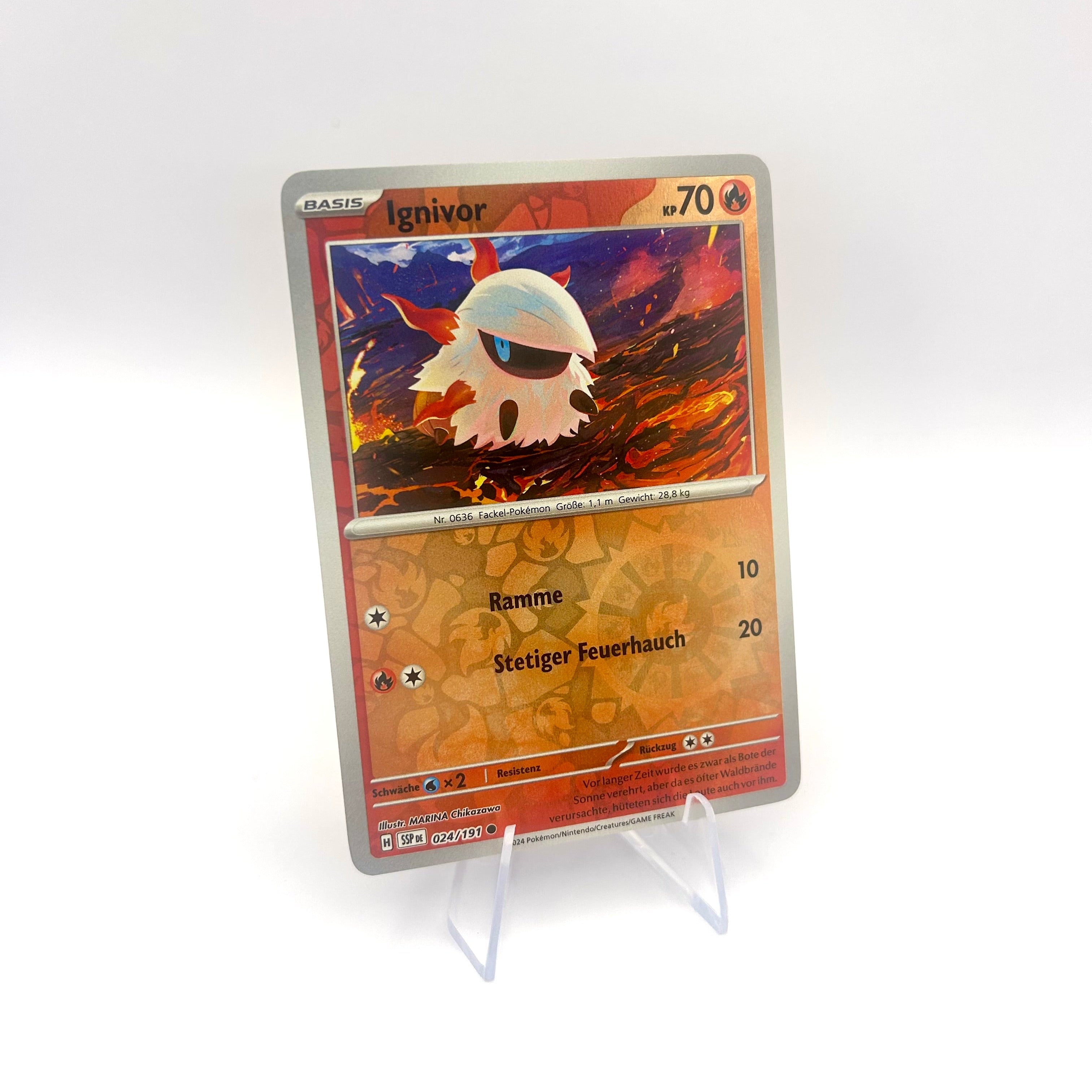 Pokémon Ignivor / Reverse Holo / Stürmische Funken / 024/191 / Deutsch