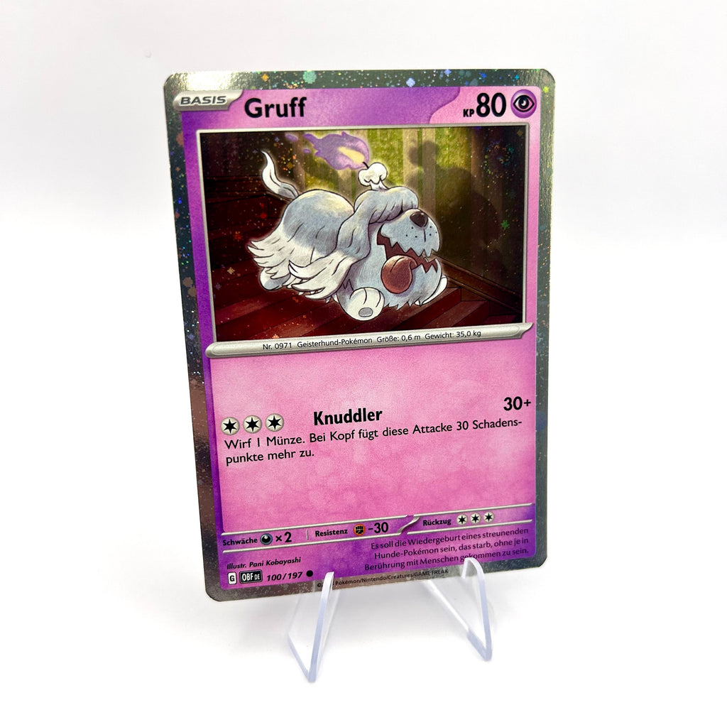 Pokémon Gruff / Kosmos Holo / Obsidian Flammen / 100/197 / Deutsch