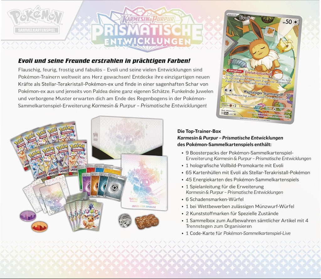 Pokémon / Prismatische Entwicklungen / Top Trainer Box / TTB / Deutsch