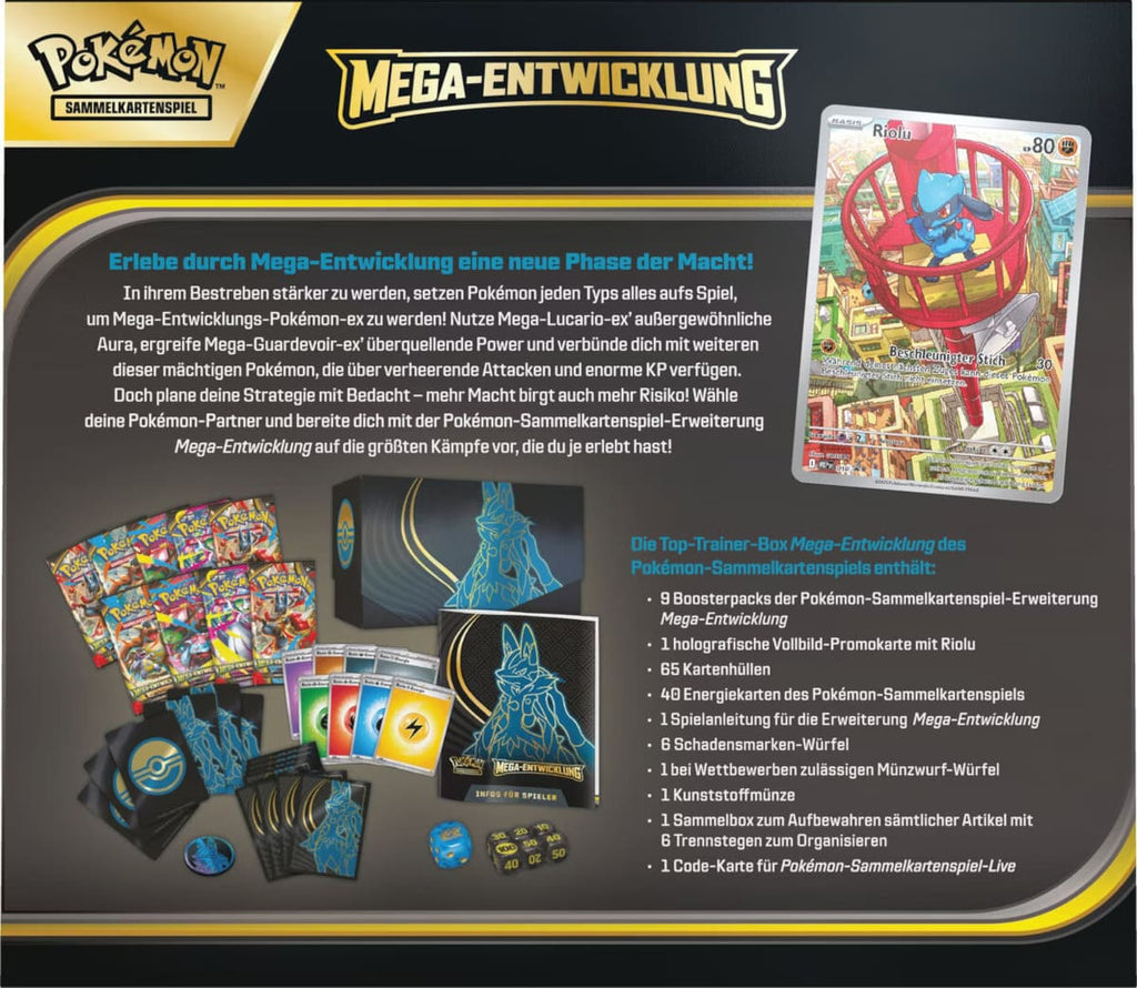 Pokémon / Mega Entwicklung Lucario / Top Trainer Box / TTB / Deutsch