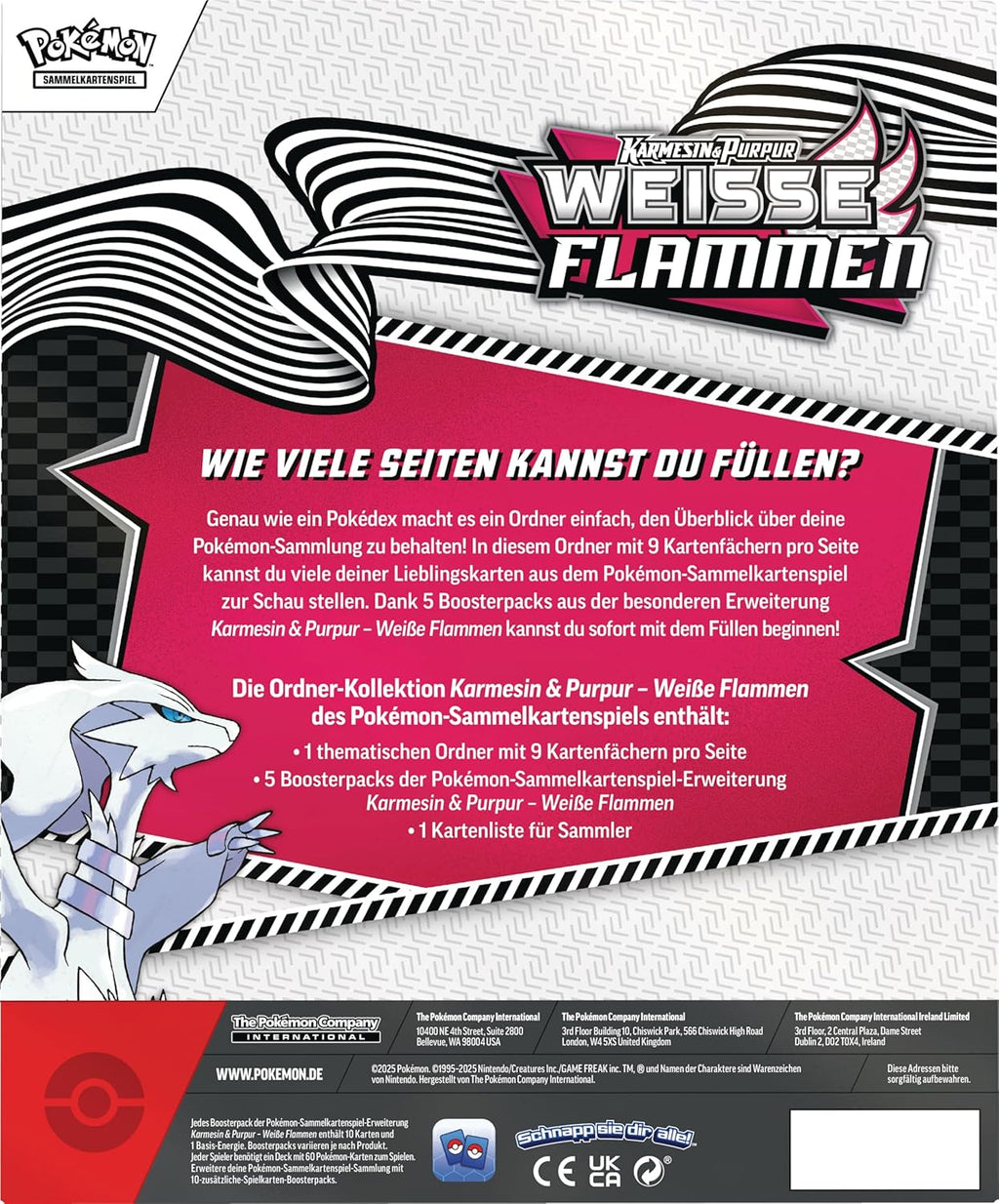 Pokémon / Weisse Flammen / Ordner Kollektion / Deutsch