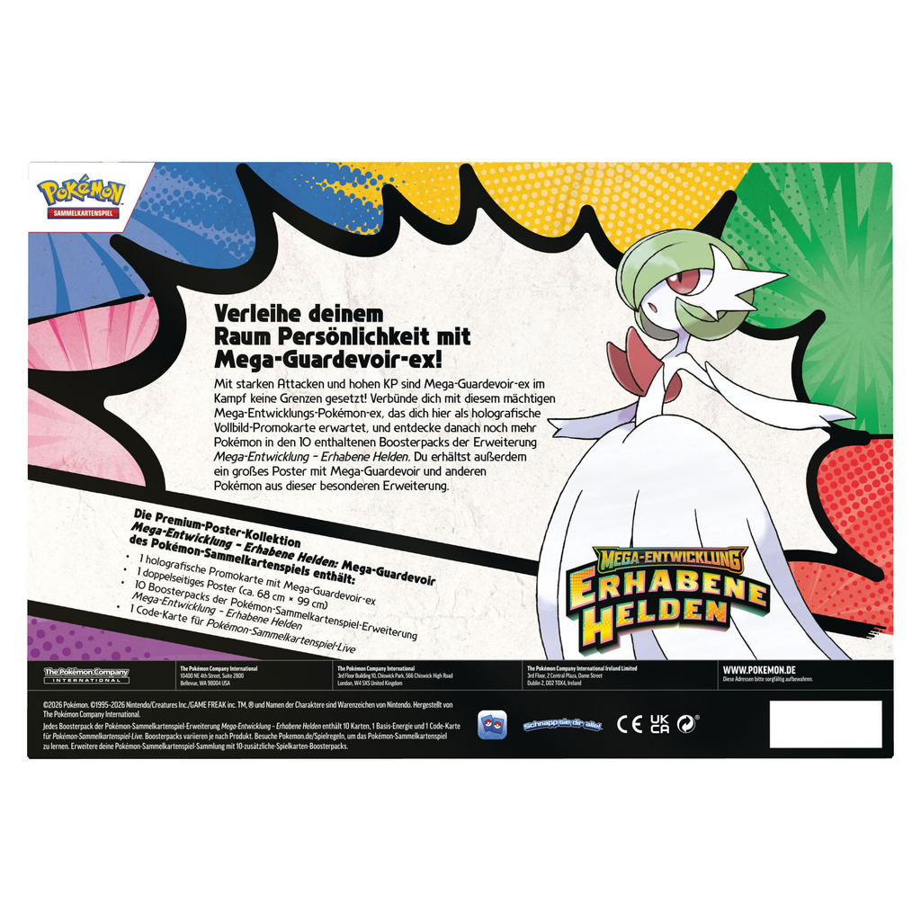 Pokemon Mega Entwicklung Erhabene Helden Premium Poster Kollektion Mega Guardevoir Rückseite Deutsch