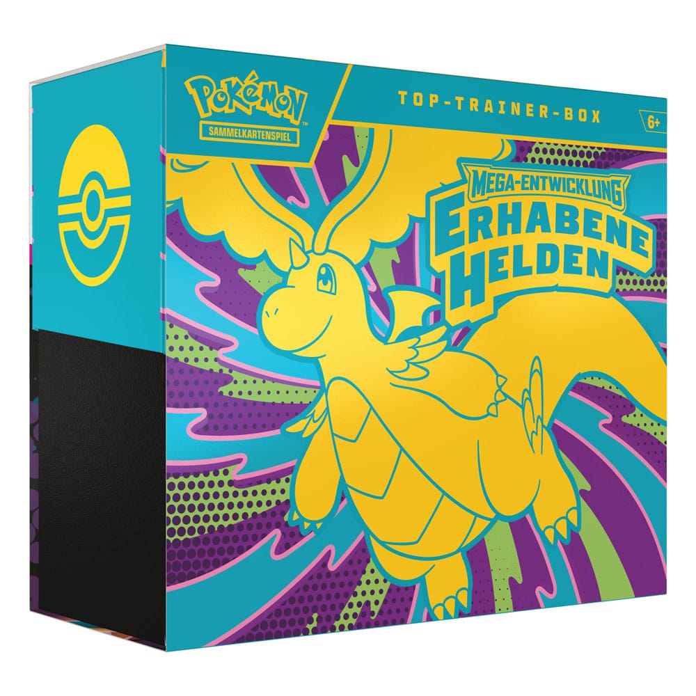Pokemon Mega Entwicklung Erhabene Helden Top Trainer Box Vorderseite Deutsch