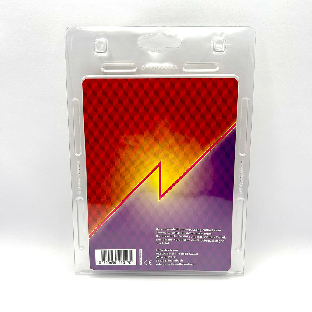 Pokemon Karmesin und Purpur Mega Entwicklung 2er Booster Blister Deutsch Rückseite