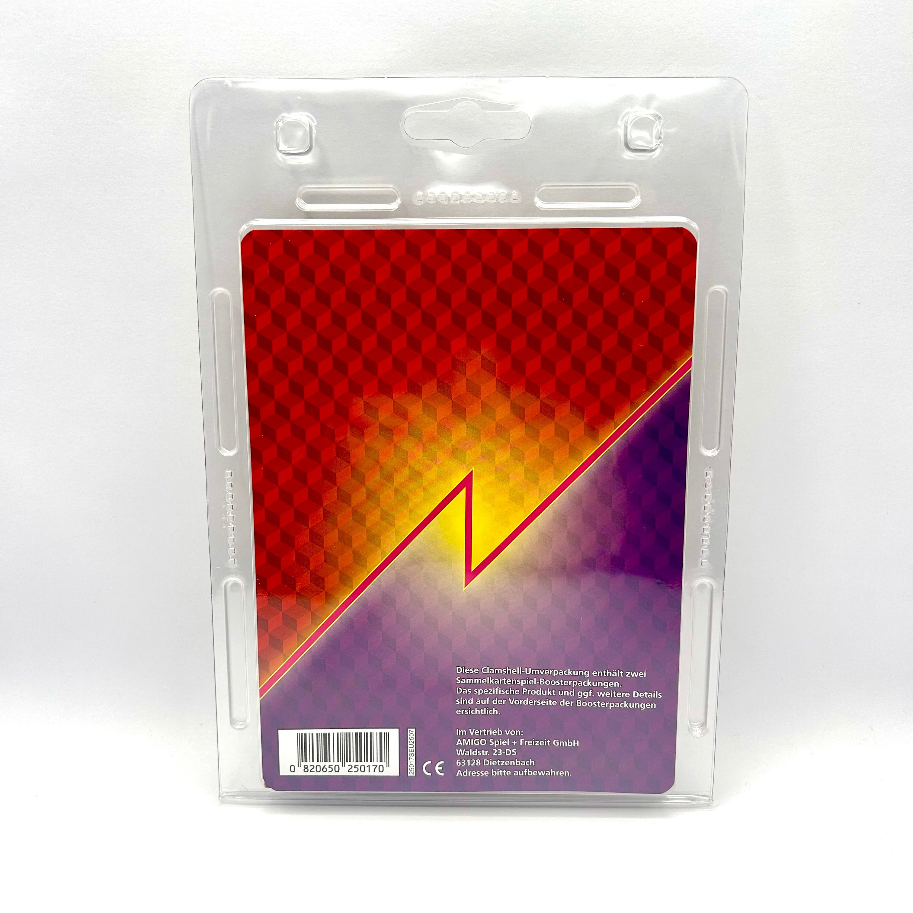 Pokemon Karmesin und Purpur Mega Entwicklung 2er Booster Blister Deutsch Rückseite