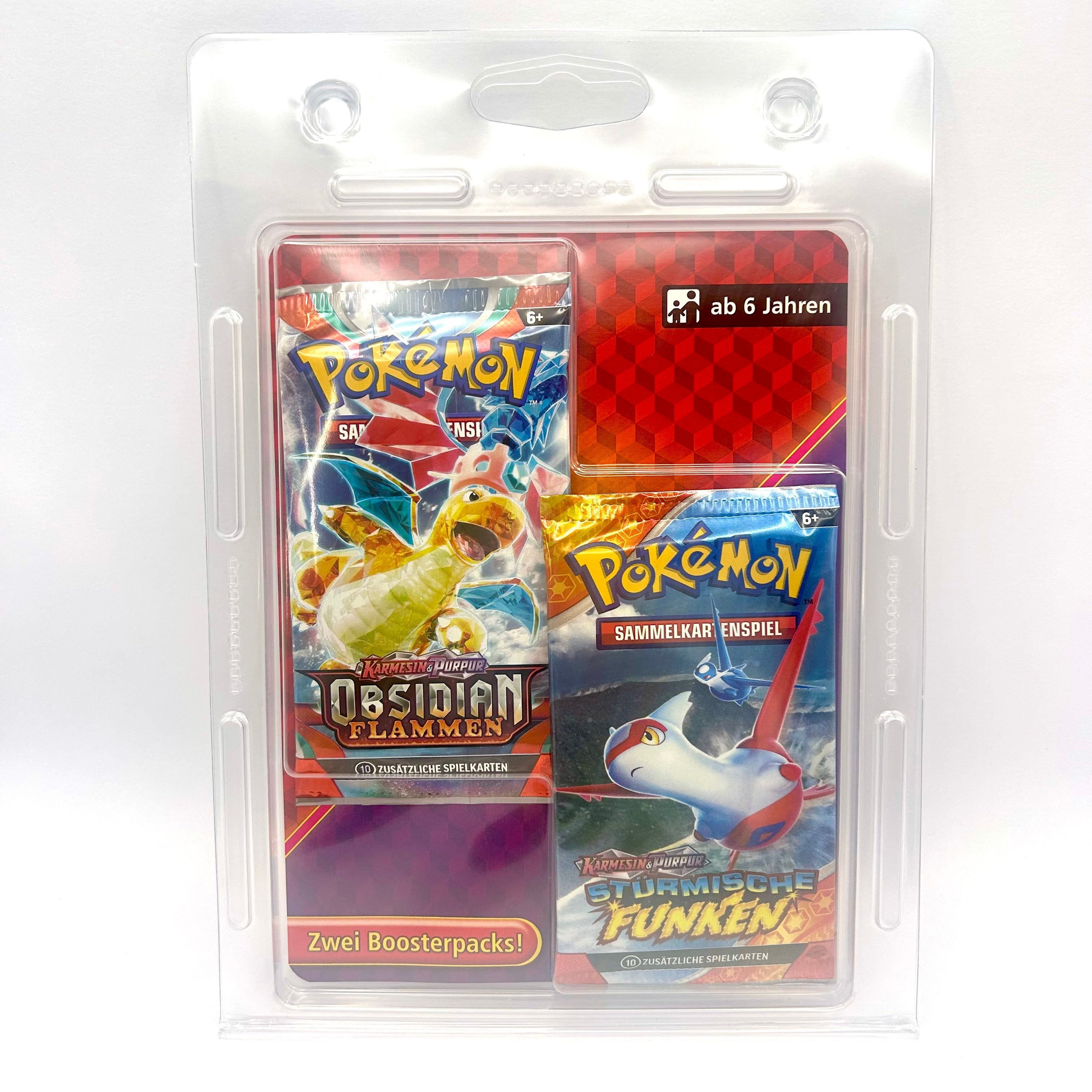 Pokemon Karmesin und Purpur Obsidianflammen Stürmische Funken 2er Booster Blister Deutsch
