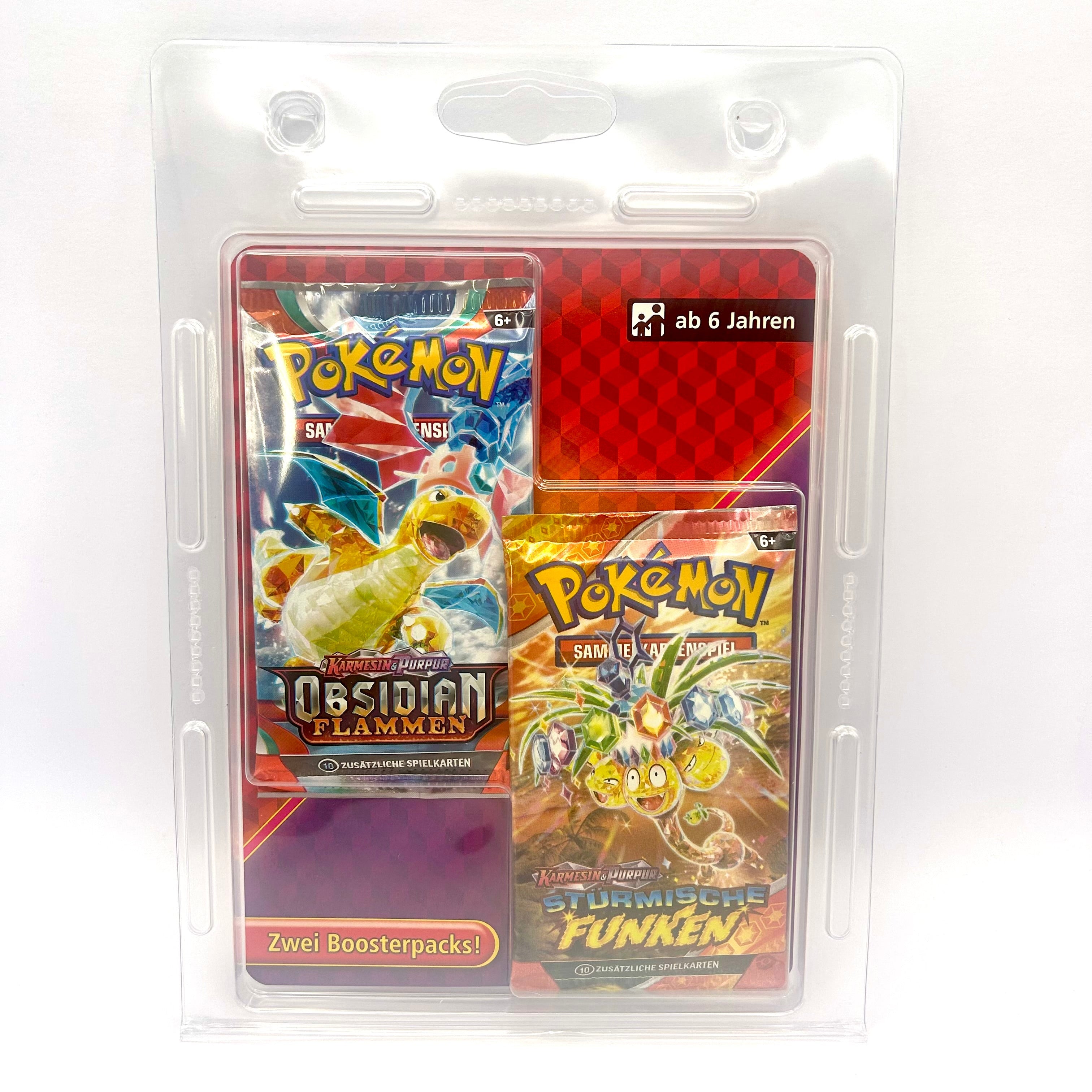 Pokemon Karmesin und Purpur Obsidianflammen Stürmische Funken 2er Booster Blister Deutsch